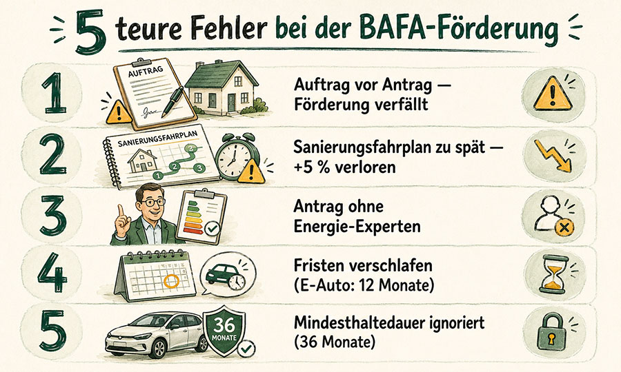 Fehler bei BAFA Antragsstellung