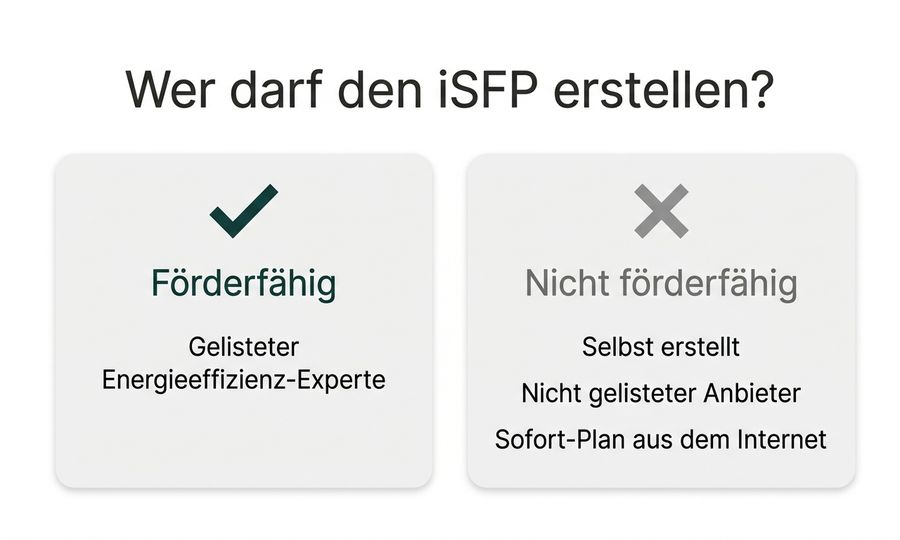 Wer darf einen Sanierungsfahrplan erstellen